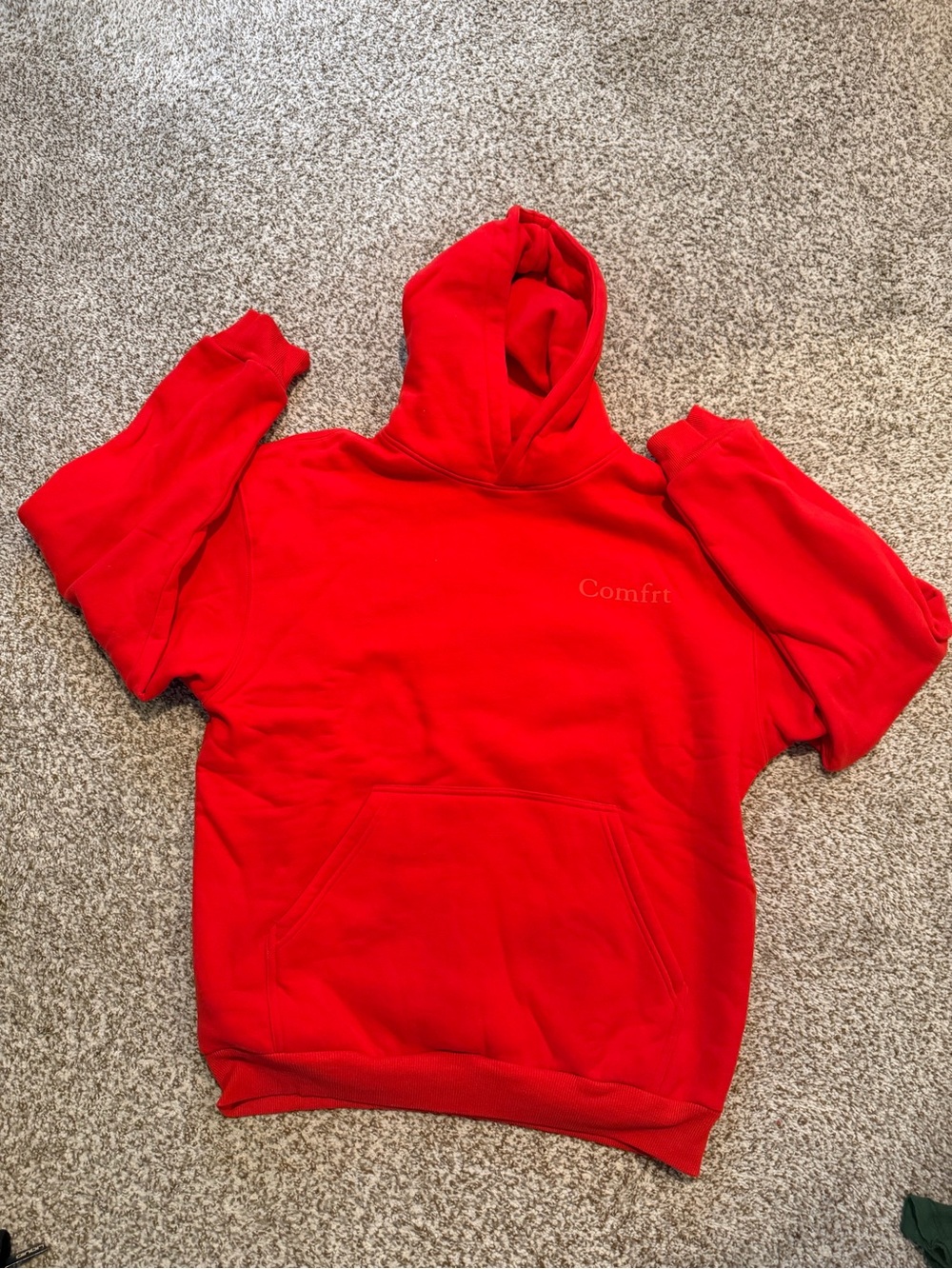 Comfrt Brand Red Unisex Hoodie in Medium - Picture 5 of 8